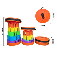Cargar imagen en el visor de la galería, Silla Taburete Tipo Telescopio Retráctil Portátil DZ-7 Naranja
