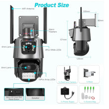Cargar imagen en el visor de la galería, Cámara Seguridad WiFi HA-P11 Doble Lente Vision Nocturna
