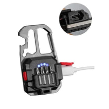 Cargar imagen en el visor de la galería, Linterna Recargable Llavero Multiusos 8 en 1 W5138
