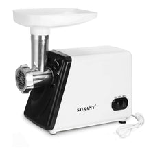 Cargar imagen en el visor de la galería, Molino De Carne Eléctrico Acero Inoxidable 2500W Con Embutidor Sokany SK-312

