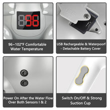Cargar imagen en el visor de la galería, Ducha Elefante Portatil Control De Temperatura Gris
