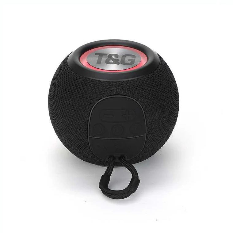 Parlante Esfera Inalambrico T&G TG-337 Bluetooth Radio FM USB Micro SD Negro