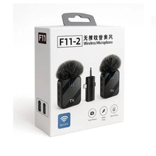 Cargar imagen en el visor de la galería, Micrófono Solapa Inalámbrico Doble F11-2
