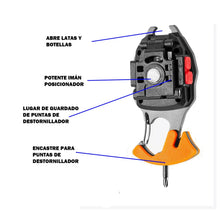 Cargar imagen en el visor de la galería, Linterna Led Llavero Multiusos 10 En 1 Herramienta Camping W5147
