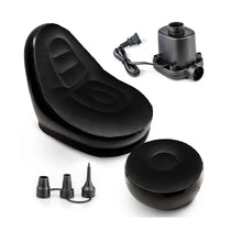 Cargar imagen en el visor de la galería, Silla Inflable Portátil Con Reposa Pies + Inflador MU-IN01 Negro
