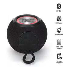 Cargar imagen en el visor de la galería, Parlante Esfera Inalambrico T&amp;G TG-337 Bluetooth Radio FM USB Micro SD Negro
