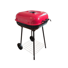 Cargar imagen en el visor de la galería, Asador Parrilla A Carbón Con Tapa Y Ruedas Portátil BBQ KL-041
