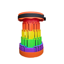 Cargar imagen en el visor de la galería, Silla Taburete Tipo Telescopio Retráctil Portátil DZ-7 Naranja
