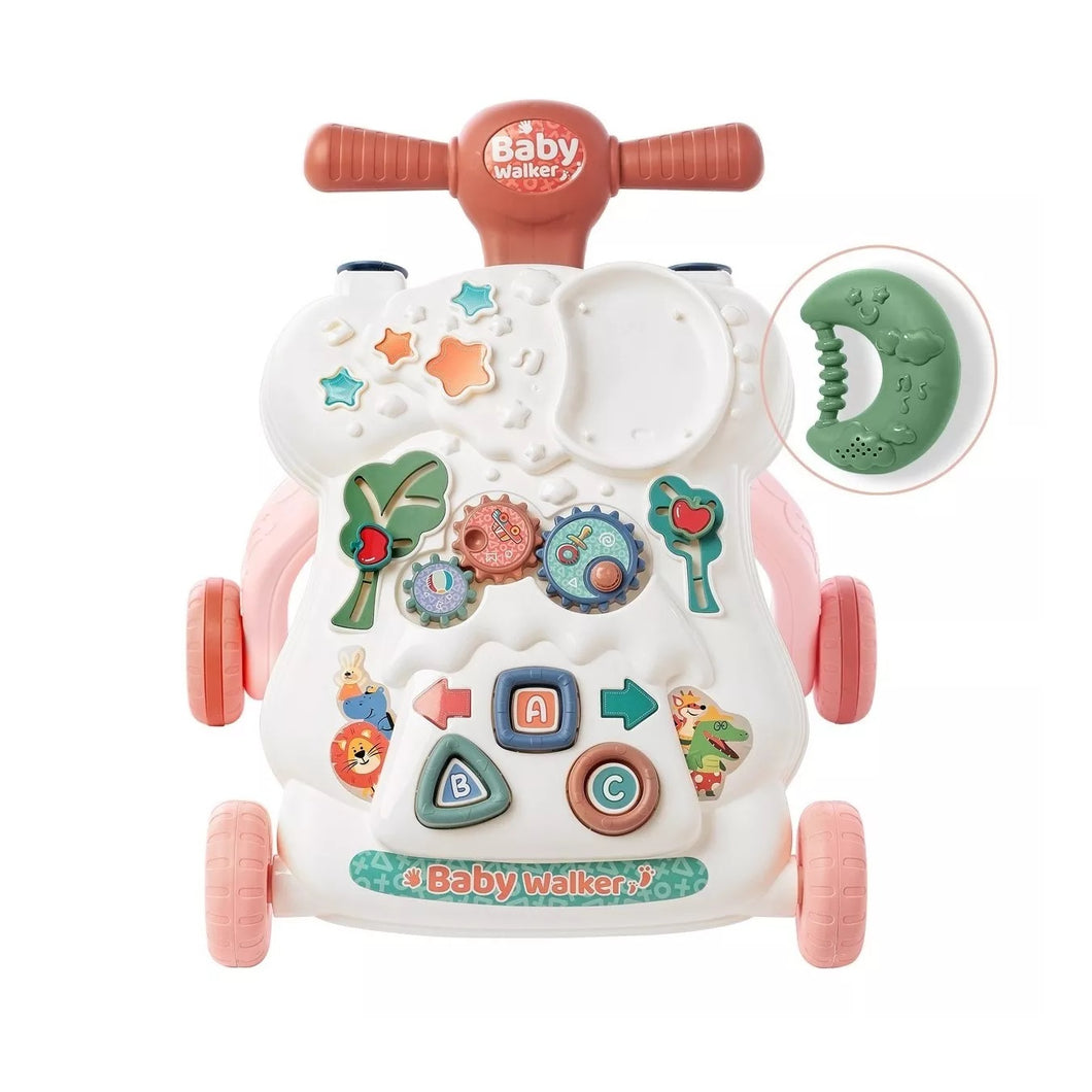 Caminador Bebe Musical Con Juego Baby Walker Rosado