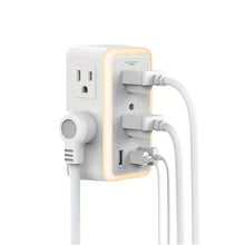 Cargar imagen en el visor de la galería, Enchufe Multitoma 9 en 1 Puertos USB Luz Nocturna LED 0281
