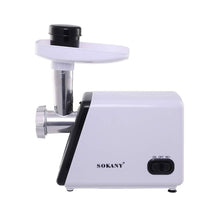 Cargar imagen en el visor de la galería, Molino De Carne Eléctrico Acero Inoxidable 2500W Con Embutidor Sokany SK-312
