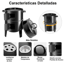 Cargar imagen en el visor de la galería, Barril Ahumador Asador 3 en 1 Medidor Temperatura, Altura 83 cm
