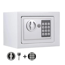 Cargar imagen en el visor de la galería, Caja Fuerte De Seguridad 23x18cm Código Digital Con Llave Blanca
