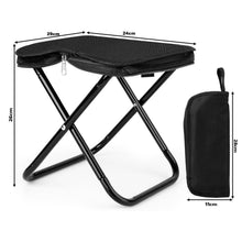 Cargar imagen en el visor de la galería, Silla Plegable Portátil Ultra Ligera Resistente Camping T2 Negro

