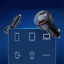 Cargar imagen en el visor de la galería, Cargador Carro Carga Rapida 100W Dual LDNIO C101 Tipo C USB
