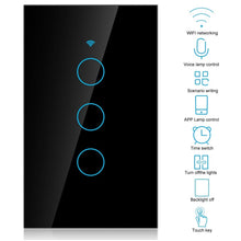 Cargar imagen en el visor de la galería, Switch Inteligente Wifi Google Home Y Alexa 3 Botones Negro
