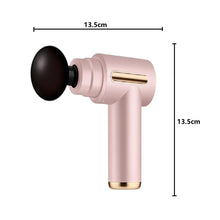 Cargar imagen en el visor de la galería, Masajeador Corporal Massage Gun 4 Cabezales 6 Niv Rosado BM1
