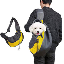 Cargar imagen en el visor de la galería, Bolso Transportador Portátil Mascotas Perro Gato Ajustable Amarillo
