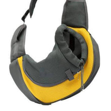 Cargar imagen en el visor de la galería, Bolso Transportador Portátil Mascotas Perro Gato Ajustable Amarillo
