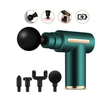 Cargar imagen en el visor de la galería, Masajeador Corporal Massage Gun BM1 4 Cabezales 6 Niv Verde

