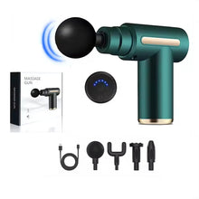 Cargar imagen en el visor de la galería, Masajeador Corporal Massage Gun BM1 4 Cabezales 6 Niv Verde
