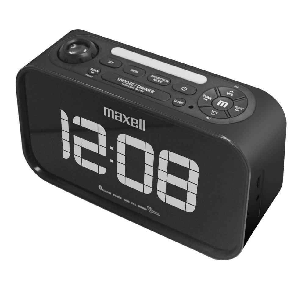 Radio Reloj Despertador Maxell  CRP-500 Proyector de Hora