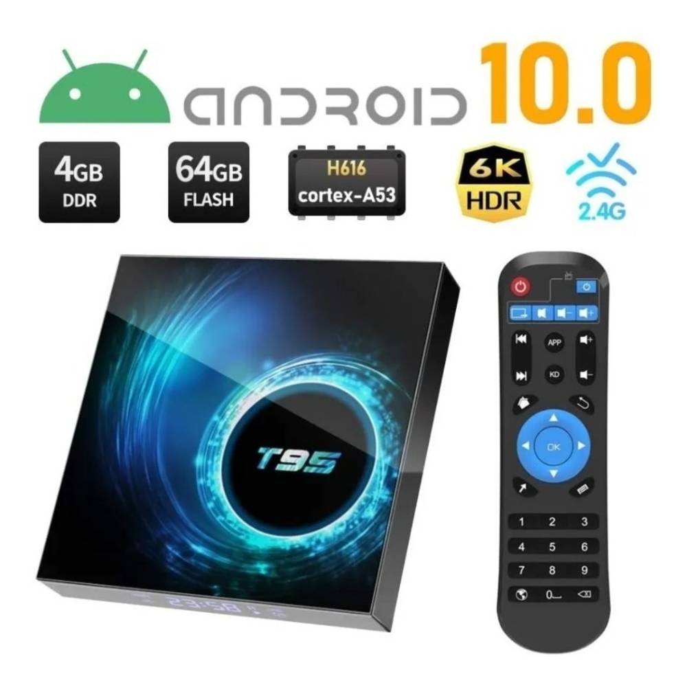 Tv Box Convierte TV en Smart 4GB + 64GB ANDROID 10 6K