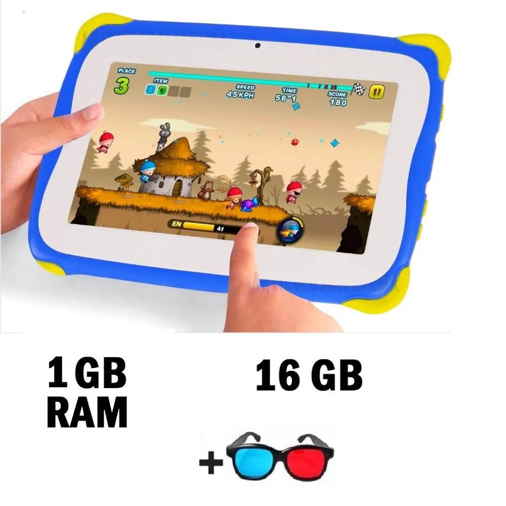 Tablet Kids 1GB 16GB Ram Resistente a Golpes Doble Cámara
